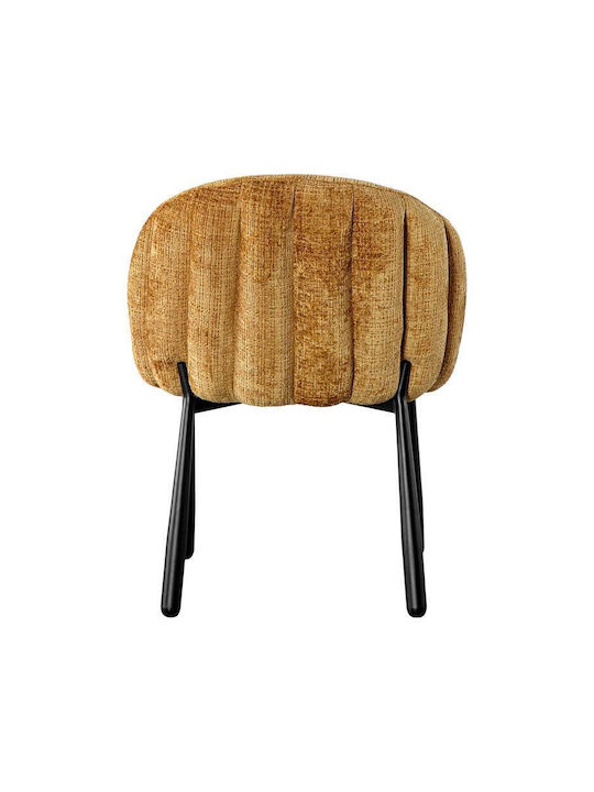 Dining Chairs with Fabric Upholstery Mustard 2 Pieces 63x60x83cm