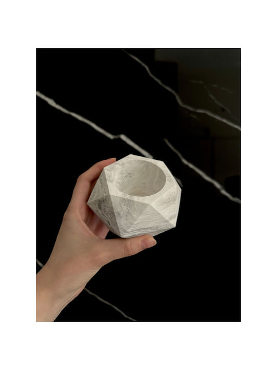 SteweHome Διακοσμητικό Βάζο Τσιμεντένιο Γκρι 7x7xΥ11cm