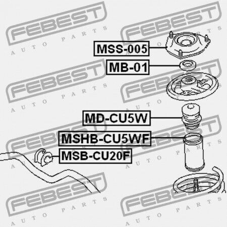 Vorderer Stoßdämpfer Rebound Mitsubishi Lancer Lancer Cedia Cs Ct 2000.03-2009.08 Jpn Mr961189