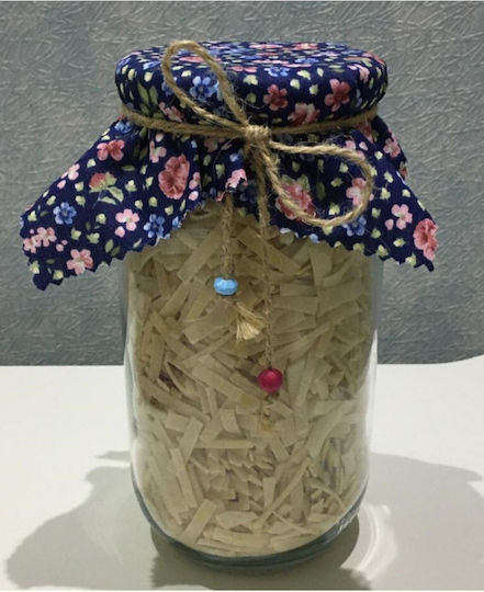 Stewehome Set Of 25 Fabric Jar Lid Covers With Cord Tie Beads White