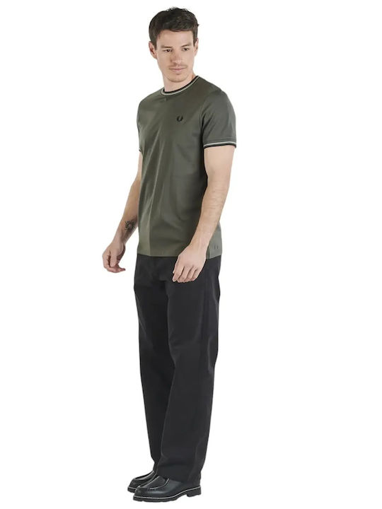 Fred Perry Twin Tipped Tricou cu mânecă scurtă Kaki