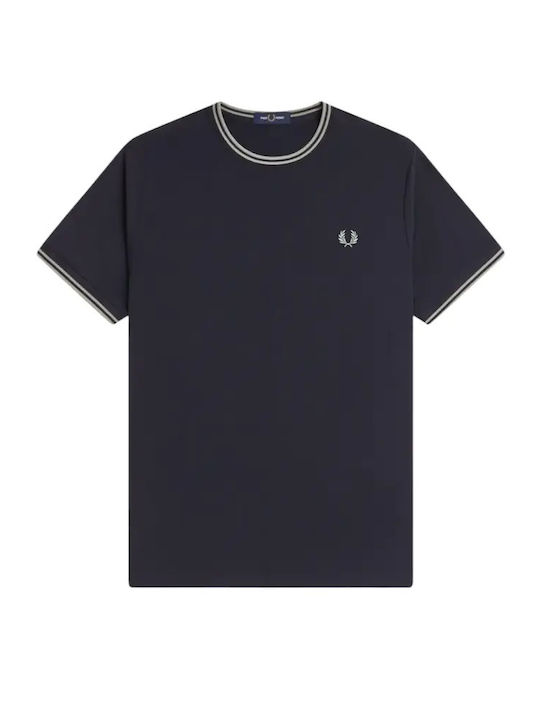 Twin Tipped Polo Sportliche Herrenbluse Kurzarm Blau M1588-T73
