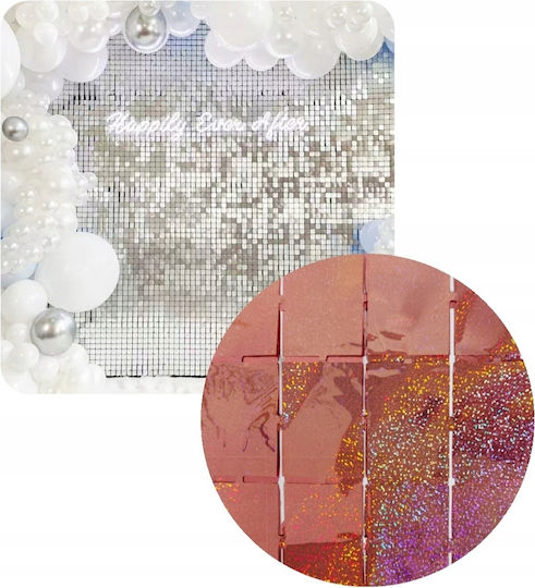 Panel Curtain Pink Gold Background Wall 2x1m
