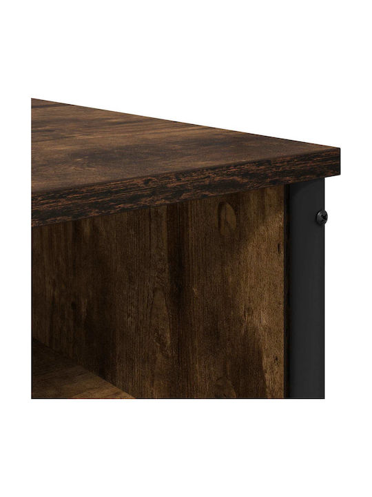 Smoked Oak Wooden Desk 81x40x131cm