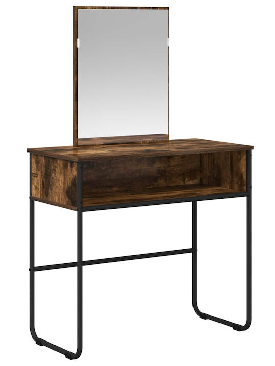 Smoked Oak Wooden Desk 81x40x131cm
