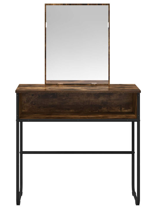 Smoked Oak Wooden Desk 81x40x131cm