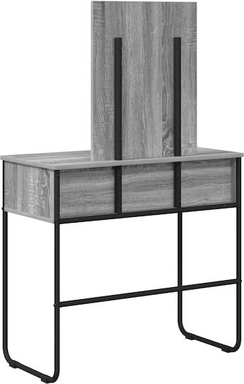 Wooden Grey Desk 81x40x131cm