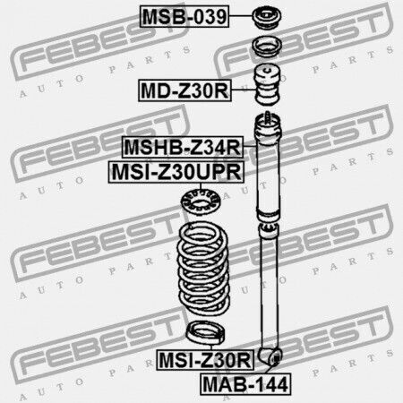 Κουζινέτο Πίσω Αμορτισέρ Mitsubishi Lancer Lancer Cedia Cs Ct 2000.03-2009.08 Jpn 4162a003