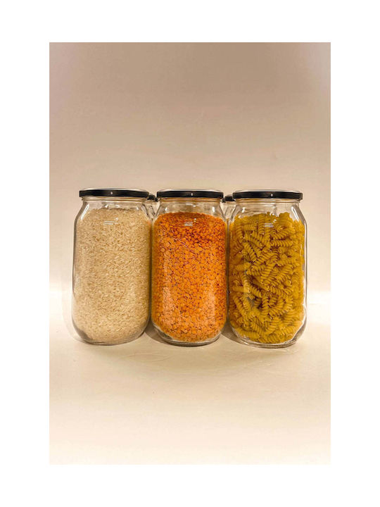 SteweHome Ste-041513-P41513 Spice Jars Glass Black 9 Pieces
