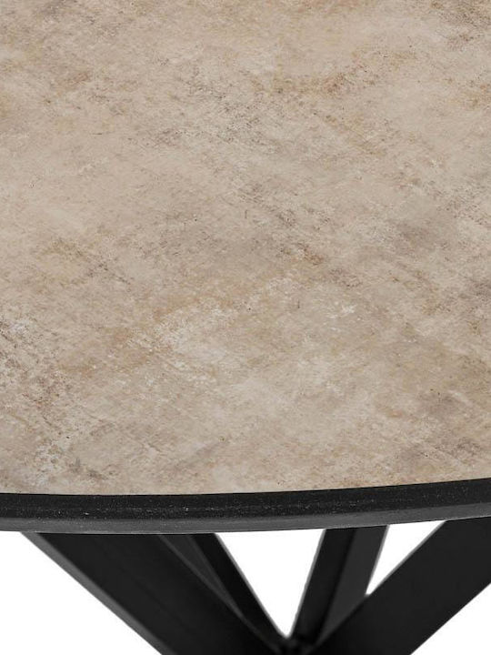 Round Dining Table with Stone Surface Cosmos 90x90cm