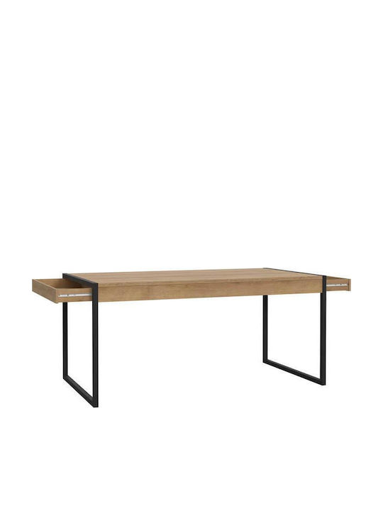 Τραπέζι Τραπεζαρίας Μεταλλικό Riviera Oak 166x90x77εκ.