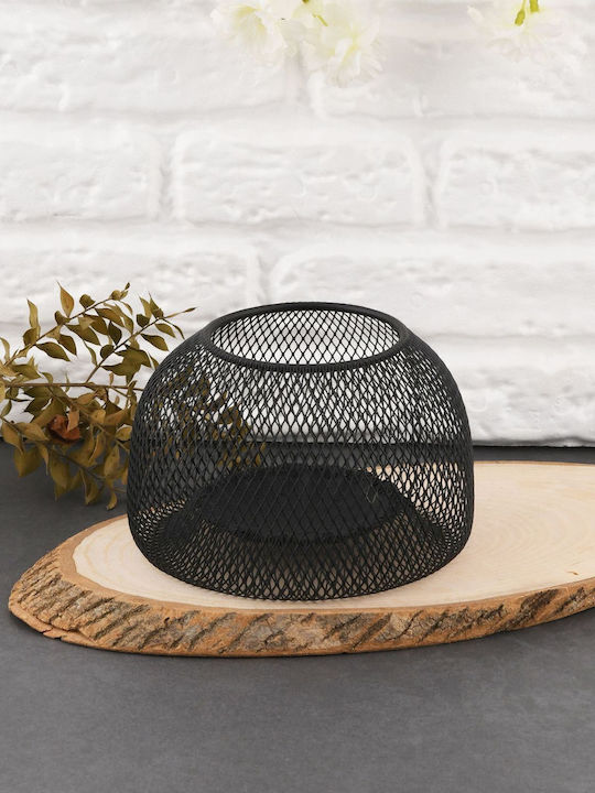 SteweHome Metal Candle Holder In Black Colour 10x10cm