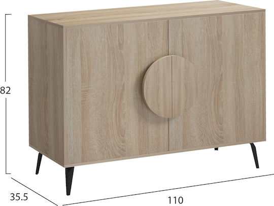 Буфет Savore от Дърво и Метал Черни 110x35.5x82cm