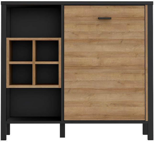 Bufet din Metal Riviera Oak 94x40x85cm