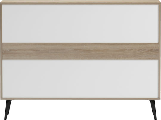 Буфет Savore от Дърво и Метал Сив 110x35.5x82cm