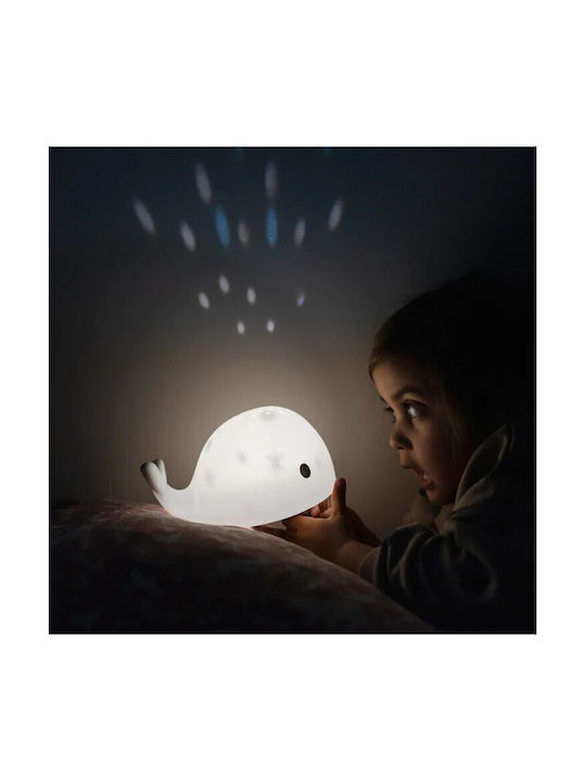 Flow Lumini LED Lămpi de masă pentru copii Proiector Moby cu Proiecție de Stele Alb
