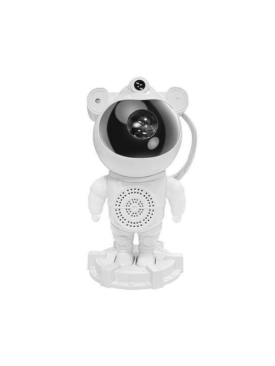 Led Rotating Kids Lamp Projector with Star Projection White 23.5x11.7x11.7cm