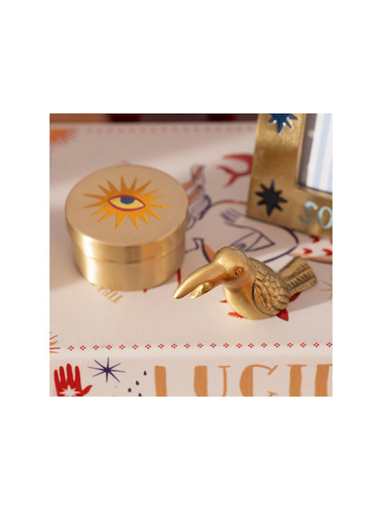 SteweHome Tischdekoration Gegenstand Messing Matt Goldene Textur Gold 9x3x5 cm