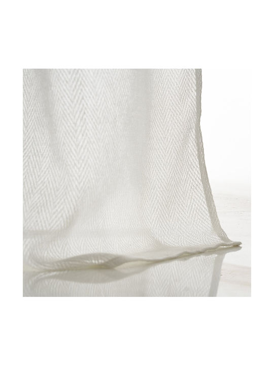 Gofis Home Κουρτίνα με Τρέσα Off Off White 509x295εκ.