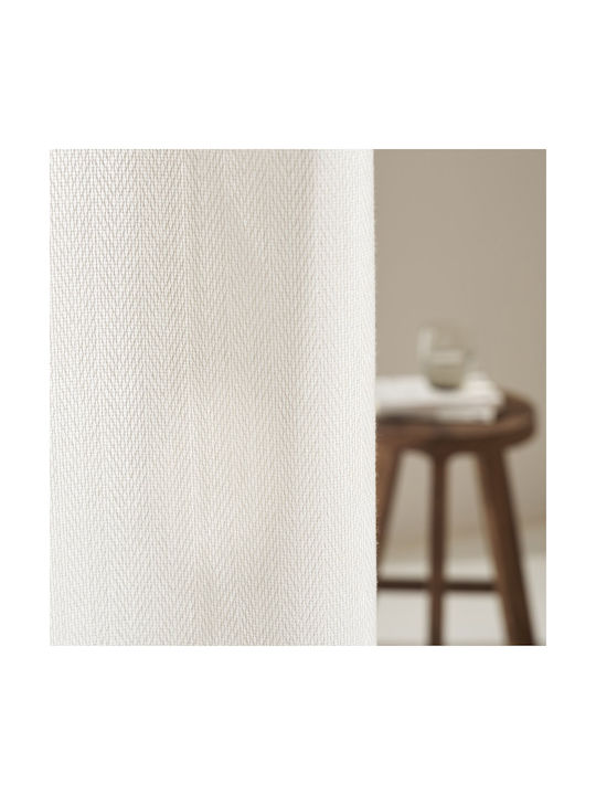 Gofis Home Κουρτίνα με Τρουκς Beige Beige 509x280εκ.