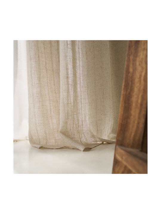 Gofis Home Curtain with Pencil Pleat Linen Linen 705x295cm