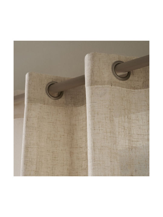 Gofis Home Завеса с капси Linen Linen 705x280см