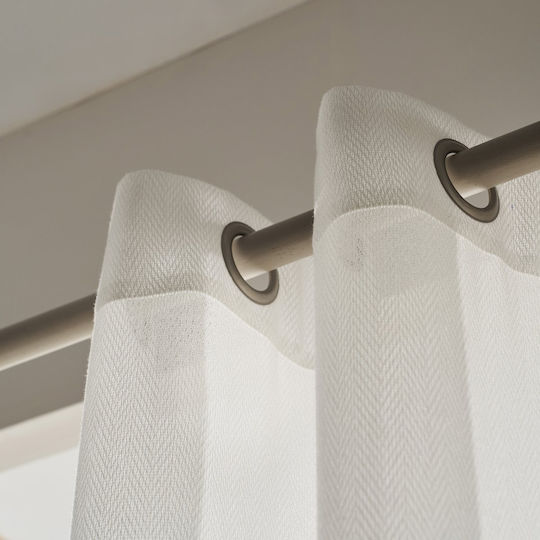 Gofis Home Curtain with Grommets Off Off White 509x280cm