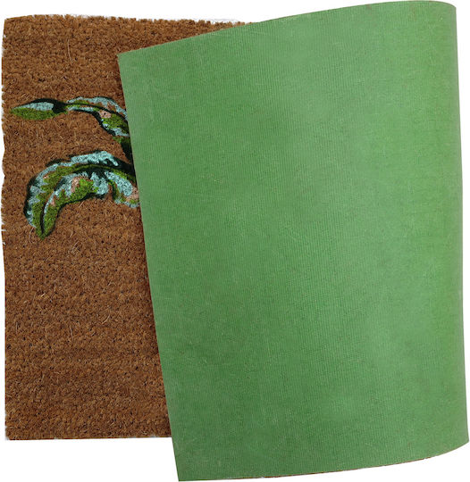 Velcoc Coconut Fiber Doormat with Non-Slip Backing Kera Green 40x70cm 14mm Thick