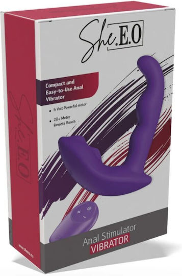 She.e.o Drehbare Anal Plug mit Kabelloser Funktion und Vibration Set Lila