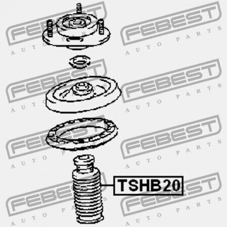 Febest Stoßdämpfer Abdeckung Für Mazda 3 Bk 2003-2006 Eu Ga2a-28-0a5