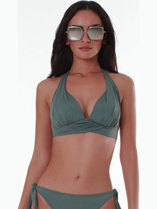 Solids Bikini Top C Cup With Padding Floral Khaki