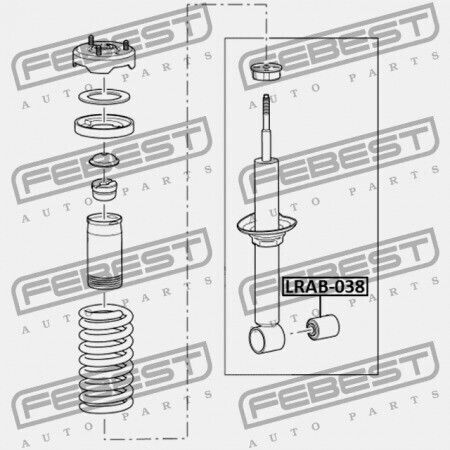 Febest Stoßdämpfer Hinter Land Rover Discovery IV 2010-2016