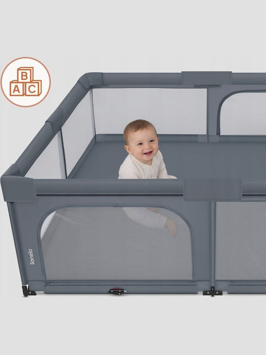 Lionelo Florence Xl Babypark Mit Matratze Graues 200x180cm