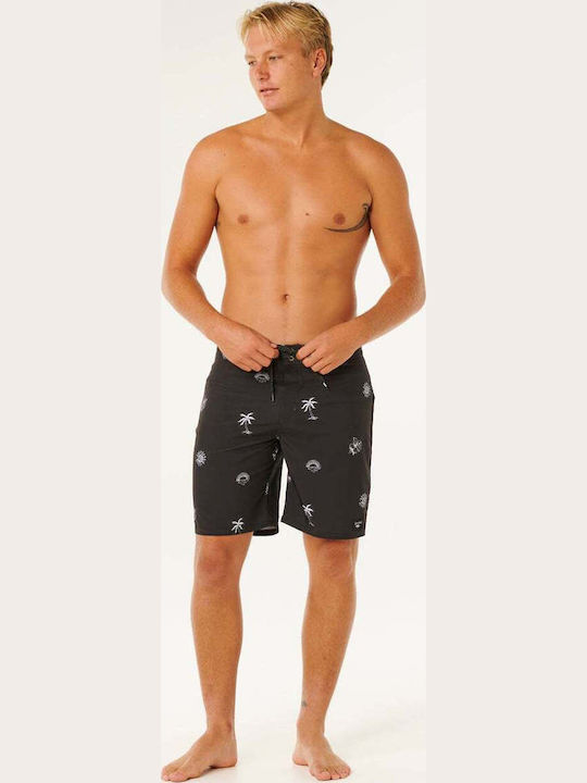 Mirage Ανδρικό Μαγιό Βερμούδα Washed Black με Σχέδια