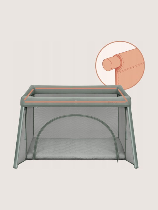 Lionelo Baby Cradle with Mattress Side Opening and Wheels Green