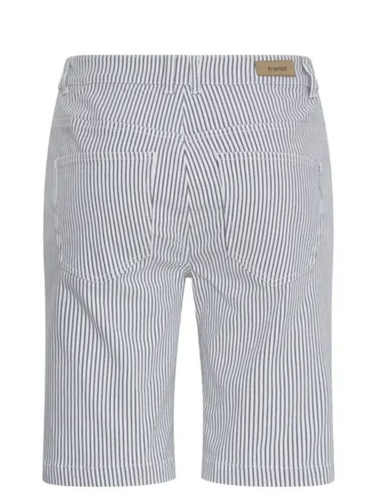 Women's Blue Striped Shorts