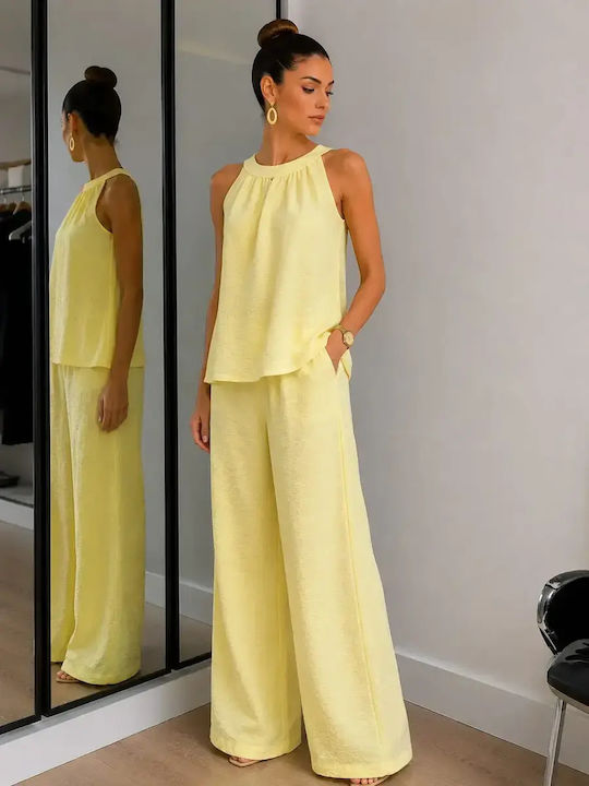 Women's Soft Yellow Kit with Trousers with Rubber Band