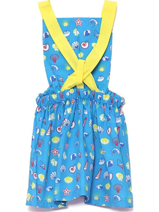 Girls Sleeveless Multicolour Dress