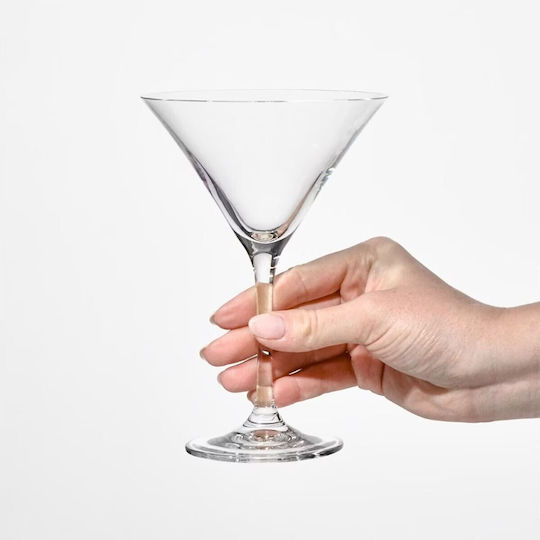 Krosno Set Pahare Martini / Cocktail Cu Picior Cristaline 240ml 6 Bucăți