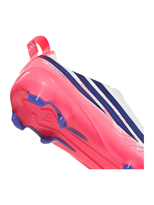 F50 Hyperfast League Laceless FG Παιδικά Ποδοσφαιρικά Παπούτσια με Τάπες Λευκά