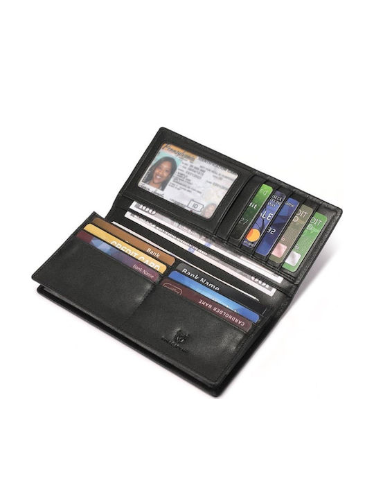 Δερμάτινο Ανδρικό Πορτοφόλι με RFID Μαύρο