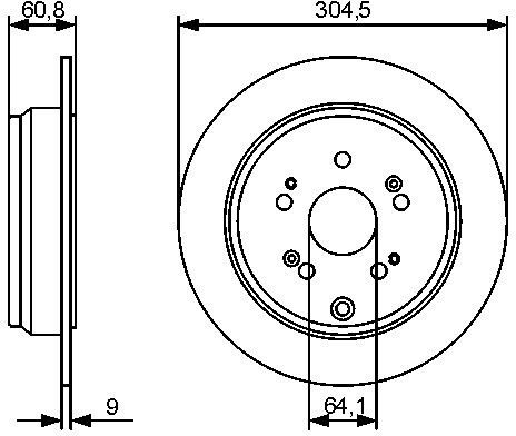 Honda CR-V I 95 Rear Left Right 2.4 Vtec Brake Disc