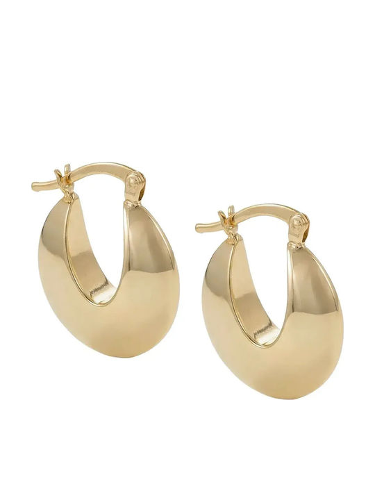 Gold Hoop Earrings 9K