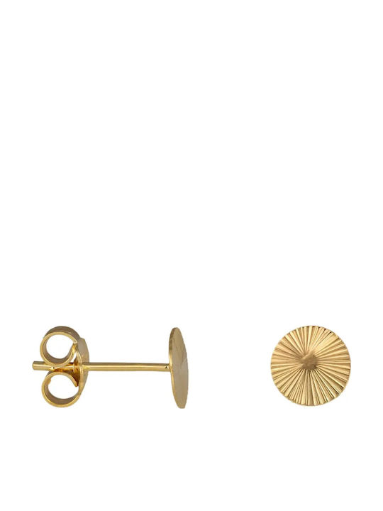 Gold Stud Earrings 9K