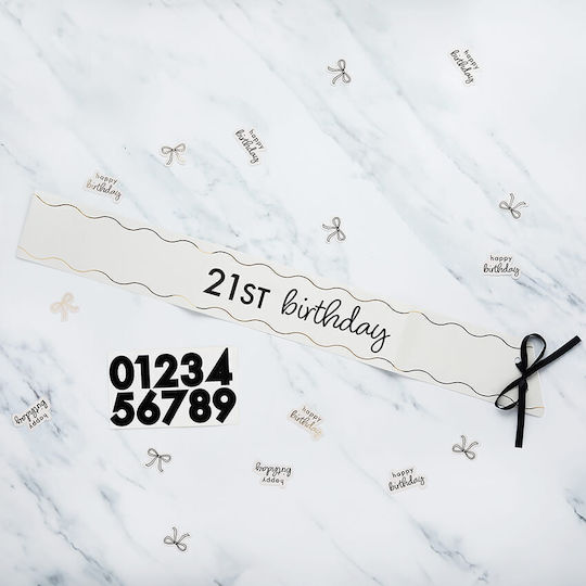 Birthday Ribbon Paper Customisable Stickers