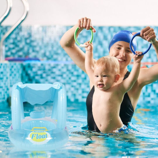 Swimtrainer Life Jacket with Diameter 70cm and Sunshade Blue Swimtrainer