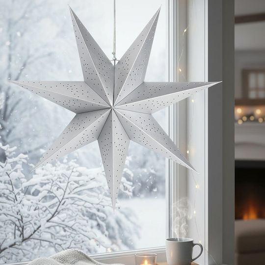 Lacy Christmas Decorative Pendant Illuminated Paper Star