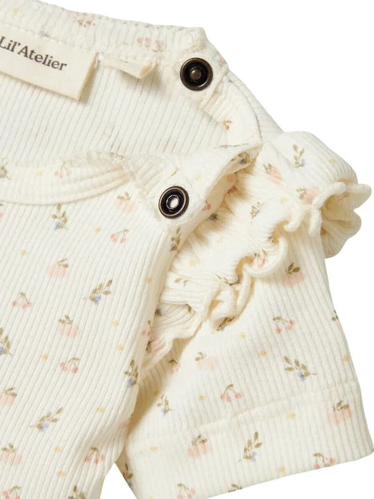 Lil' Atelier Weißes-Perlweiß Baby-Strampler