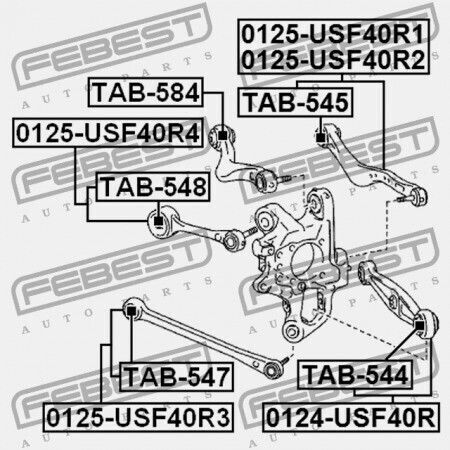 Febest Vorderachse Kontrolle Arm Lexus Ls460/460l Usf4 2006.08-2012.09 Eu 48730-50111