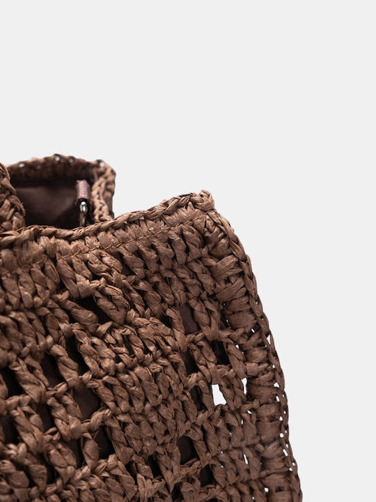 Straw Women's Shoulder Bag Brown